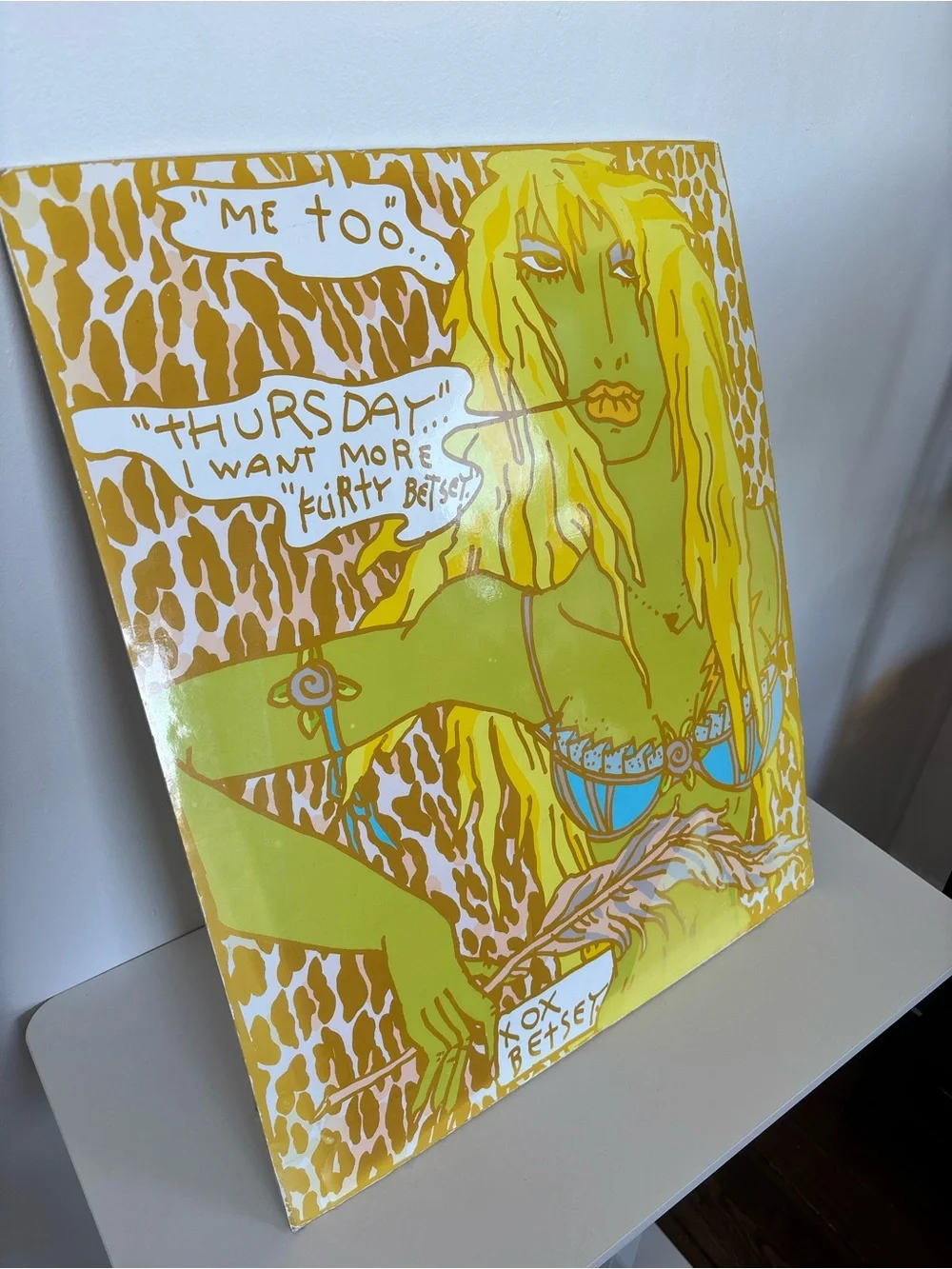 Betsey Johnson “Thursday” art print on foam board - display from store